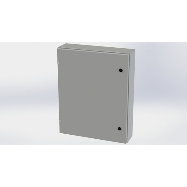1/4 Turn Latch Electrical Enclosures, 30 in H, 6 in D, 24 in W, NEMA 3R, 4, 12, 13, Carbon Steel